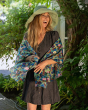 Poppy Dreams Floral Print Scarf Wrap : Natural