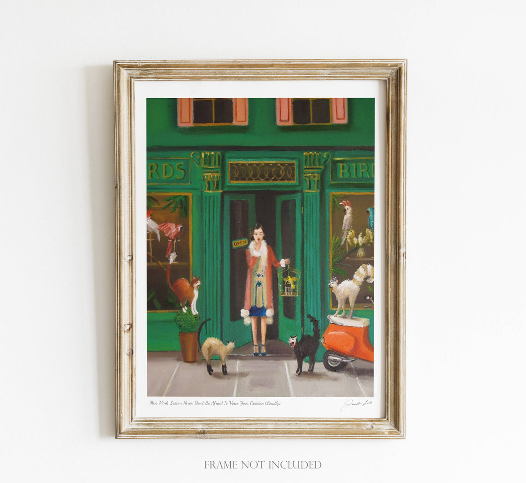 Miss Mink Lesson 3 Art Print