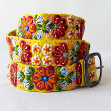 Golden Delicious Embroidered Wool Belt: L