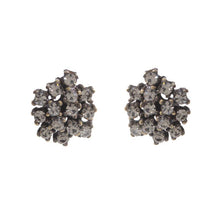 Beaded Cluster Earring: Black Diamond