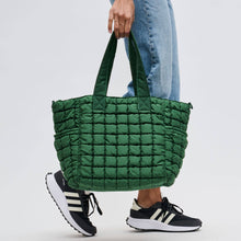 Dreamer - Quilted Puffer Nylon Tote: OIive