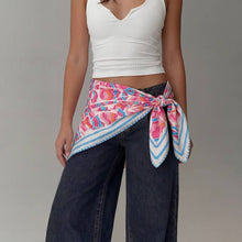 Abstract Tribal Print Square Bandana Scarf: PK