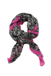 Cleo Snake Print Scarf Wrap : Brown