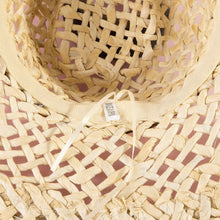 Western Loose Weave Straw Cowboy Hat: NATURAL