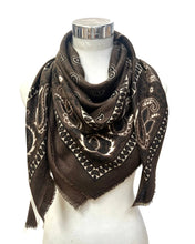 K27 Large Wool Paisley Square: Blue