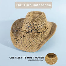 Straw Weave Cowboy Hat: KH