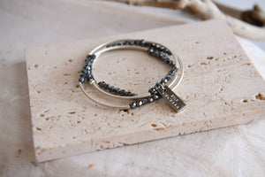 Sterling Silver Triple Wrap Bracelet Collection : Silver Picasso