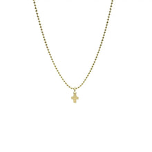 14k Gold Filled 15" Baby Bliss Necklace with Luxe Cross- Waterproof!