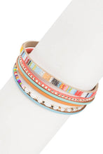 Curacao Colorful Leather Bracelet with Freshwater Pearls: Blue Combo