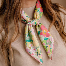 Abstract Flower Garden Square Bandana Scarf: BL