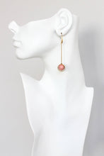 KYLE51 coral geometric earrings