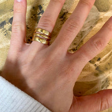 Wavy Line Ring - 24K Gold Plated: Silver