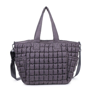 Dreamer - Quilted Puffer Nylon Tote: OIive