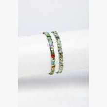 Rainbow Stretch Bracelet Set: Turquoise