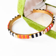Colorful Tila Bead Cuff Gold Plated Adjustable Bracelet: Amalfi