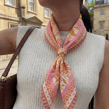 Assorted Flower Print Square Bandana Scarf: GN