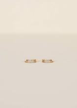 Double Champagne Hoop - Gold Earrings