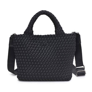 Sky's The Limit - Woven Neoprene Small Crossbody: Black