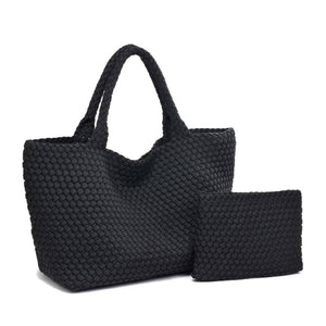 Sky's The Limit - Large Laced Up Eco-Edition Tote: Navy