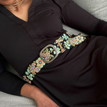 Southwest Walkabout Embroidered Wool Belt: M