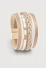 Livio Braided Multi Strand Bracelet: Beige