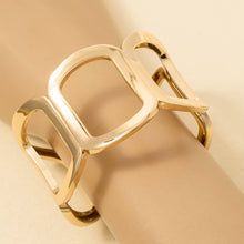 Solid Oval Chain Hinge Bangle Bracelet: SV