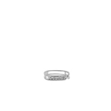 Pave geo open bar adjustable ring: Gold
