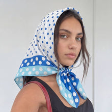 Contrasting Border Polka Dot Square Bandana Scarf: GN