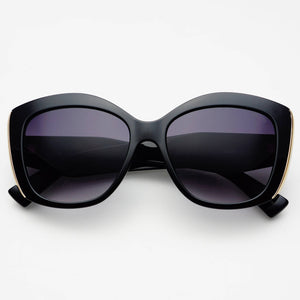 Jackie Cat Eye Womens Sunglasses: Black