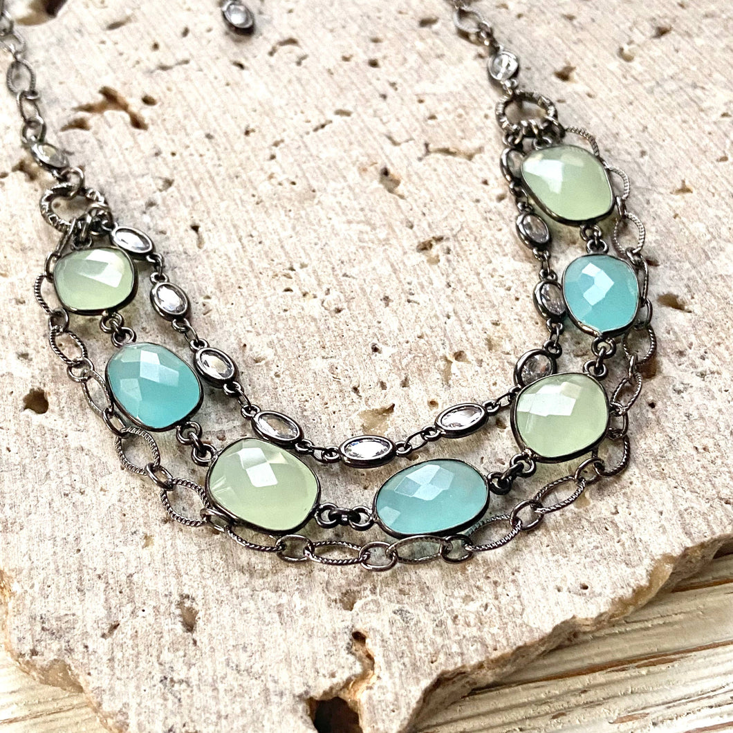 Beach sea jewelry natural stone crystal necklace boutique