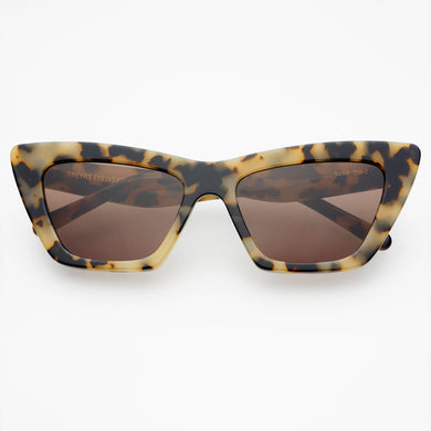 Siena Acetate Womens Cat Eye Sunglasses: Milky Tortoise